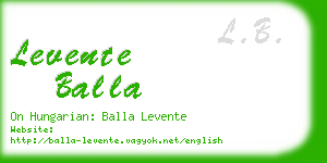levente balla business card